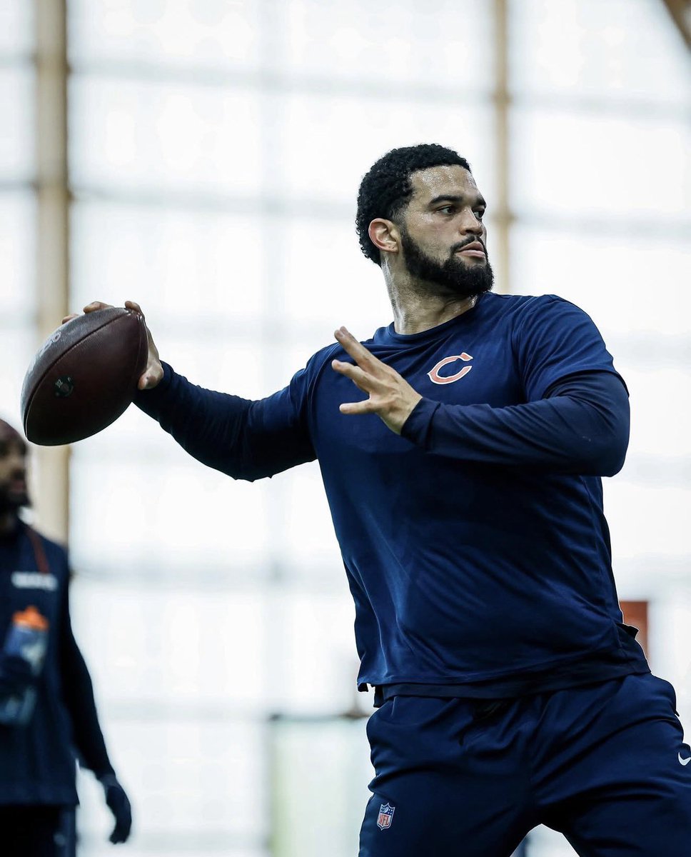 Caleb Williams is back at Halas Hall putting in work