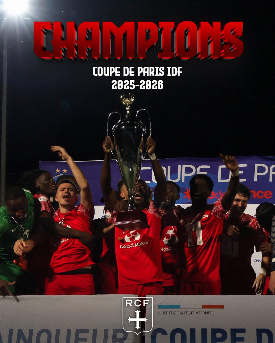 racing_cff's tweet photo. 𝐂𝐇𝐀𝐌𝐏𝐈𝐎𝐍𝐒𝐒𝐒𝐒𝐒

Au terme d’un match intense, nos joueurs décrochent la Coupe de Paris !
Fierté, travail, solidarité… ce trophée récompense toute une saison.
Merci à nos supporters présents du début à la fin 🙌
Cette victoire est aussi la vôtre.
Allez Racing ! 🩵🤍 https://t.co/KEGoDPG2TW