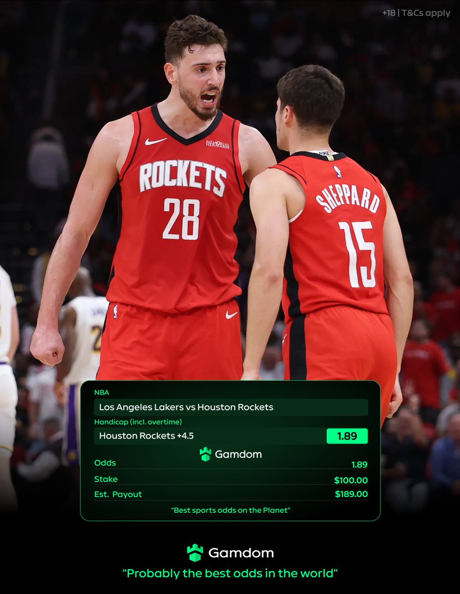 gamdomsport's tweet image. Houston’s season is hanging by a thread down 3–1 🍿

They’ve got to steal one in LA just to keep breathing. 

#Lakers smell the closeout, #Rockets believe they have more gas in the tank. 👊