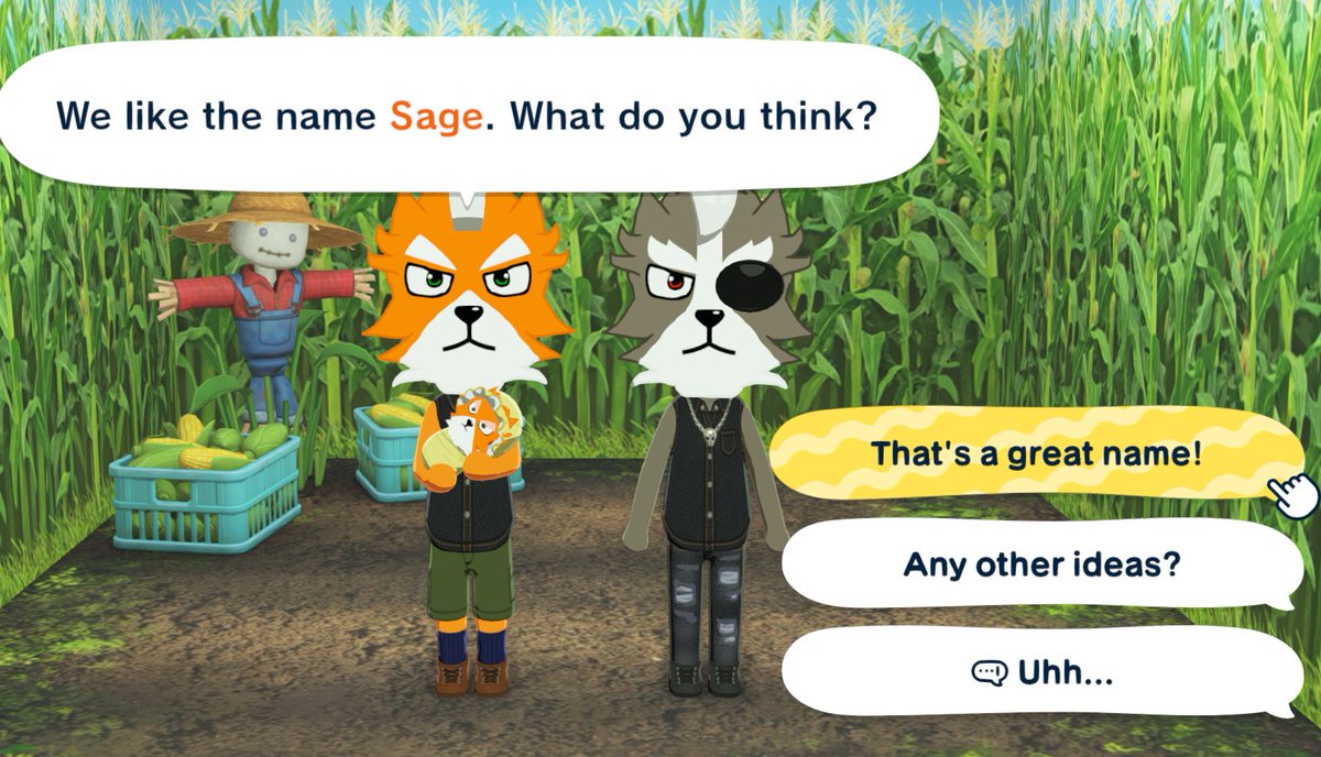 MaxNCrew's tweet image. Any couple can have children. On my island Fox McCloud and Wolf O'Donnell had a child, and they're both male.