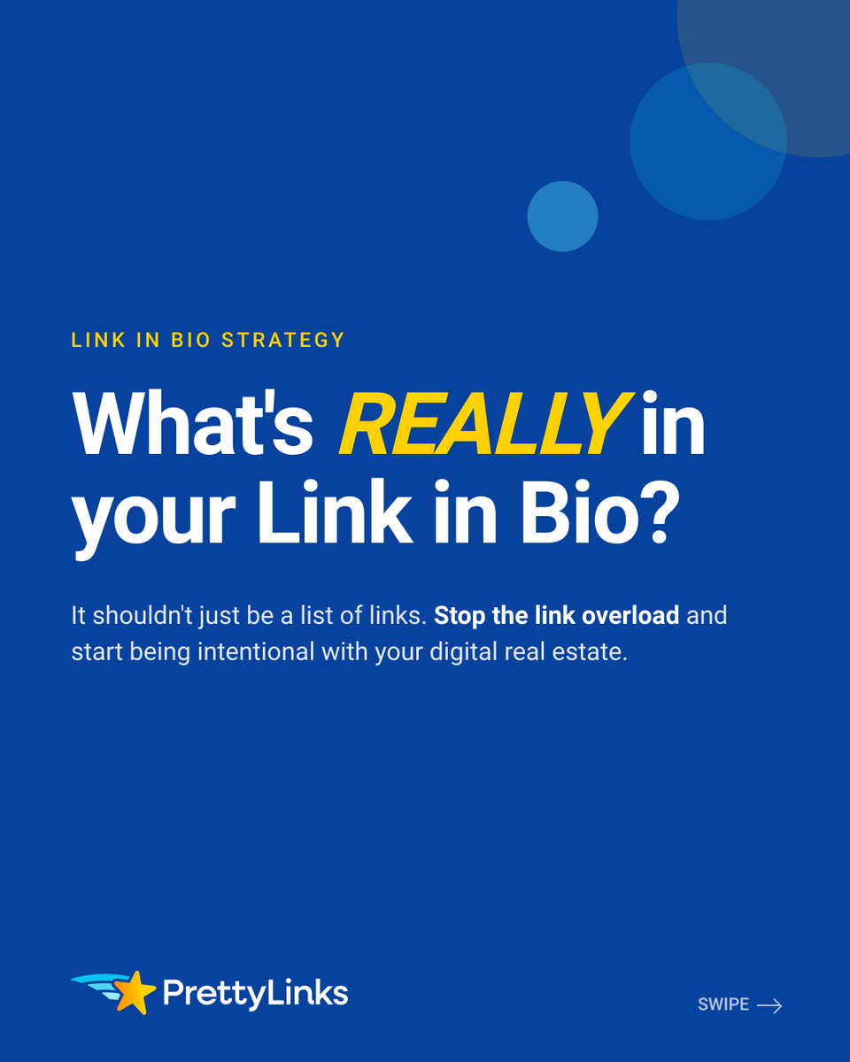 prettylink's tweet photo. 1/2 If your link in bio is just a random list of URLs, you're missing out on serious engagement! 

The secret to a high-converting page is being intentional🎯 https://t.co/L4xnyJBJvG