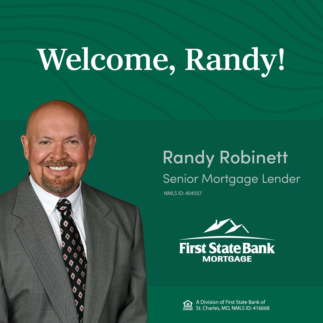 FSBfinancial's tweet photo. Welcome Randy Robinett to First State Bank Mortgage! 👏

Senior Mortgage Lender now serving our Lee’s Summit office.

Apply with Randy: https://t.co/KtRwLM7Jhz https://t.co/3kSjYndXqU