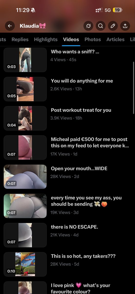 MissKlaudiax's tweet photo. The collection of my ass videos on X looks so sexy https://t.co/6CG8q9wFgt