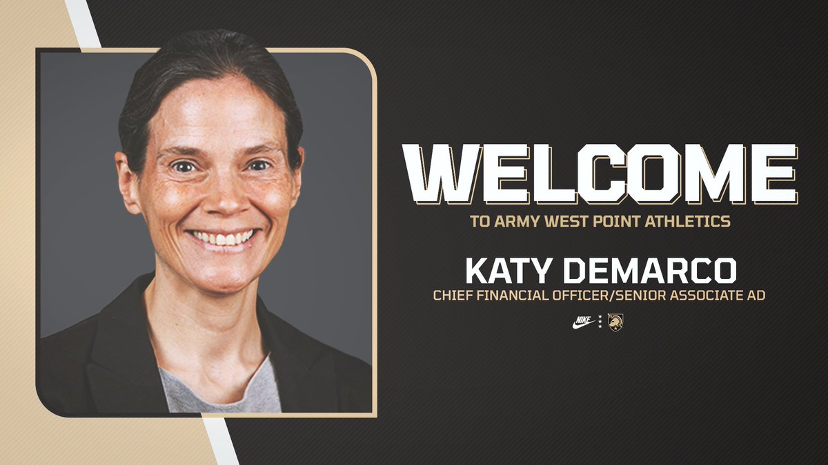 GoArmyWestPoint's tweet photo. Army West Point Athletics welcomes Katy DeMarco as Chief Financial Officer/Senior Associate Athletic Director 👏👏👏

→ https://t.co/IjdnwsQ2qx https://t.co/qb7E6n8yzc