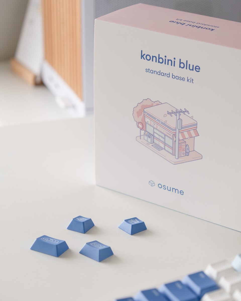 osumekeys's tweet image. wanna go to the konbini together? 🥪

our konbini blue keycaps are almost out of stock! make sure to get them before they’re gone, available on our website.

#osume #desksetup #homeoffice #homedecor #deskinspiration