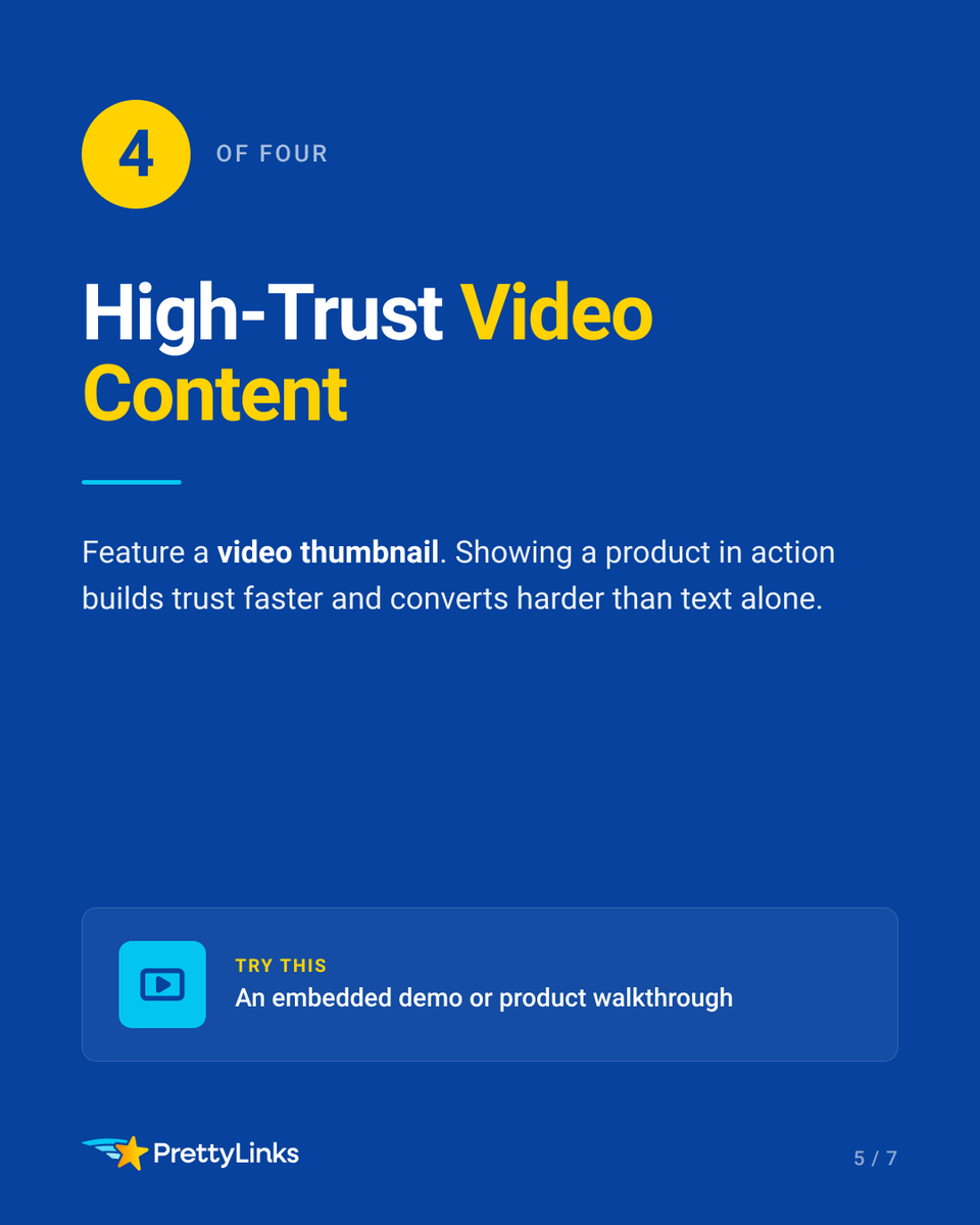 prettylink's tweet photo. 2/2 Stop adding every link you have and start building a strategic content-sharing experience that actually drives results.  Check out the 5 things you should be featuring to turn followers into fans and customers👇 https://t.co/3fnbqNGPsV https://t.co/2hRZIrjyqK