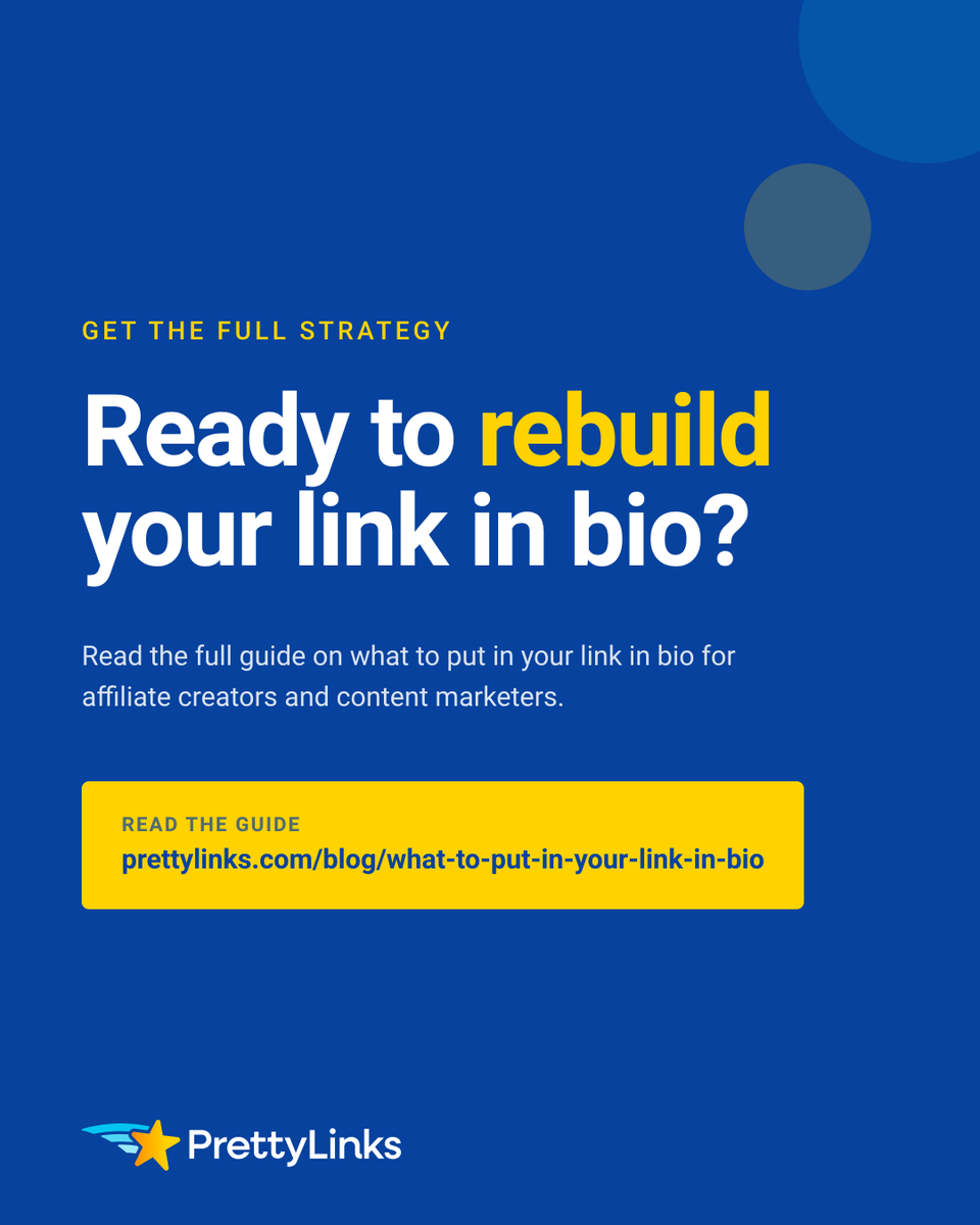 prettylink's tweet photo. 2/2 Stop adding every link you have and start building a strategic content-sharing experience that actually drives results.  Check out the 5 things you should be featuring to turn followers into fans and customers👇 https://t.co/3fnbqNGPsV https://t.co/2hRZIrjyqK