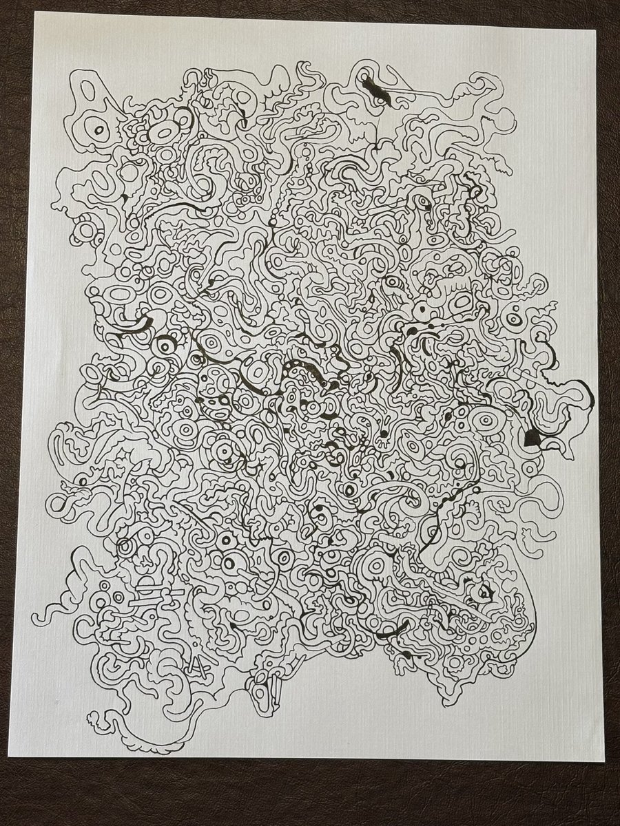 JuliaLaCcat's tweet image. Abstract art by Julia Guzzio #abstractart #linedrawing #abstractlinedrawing #artist