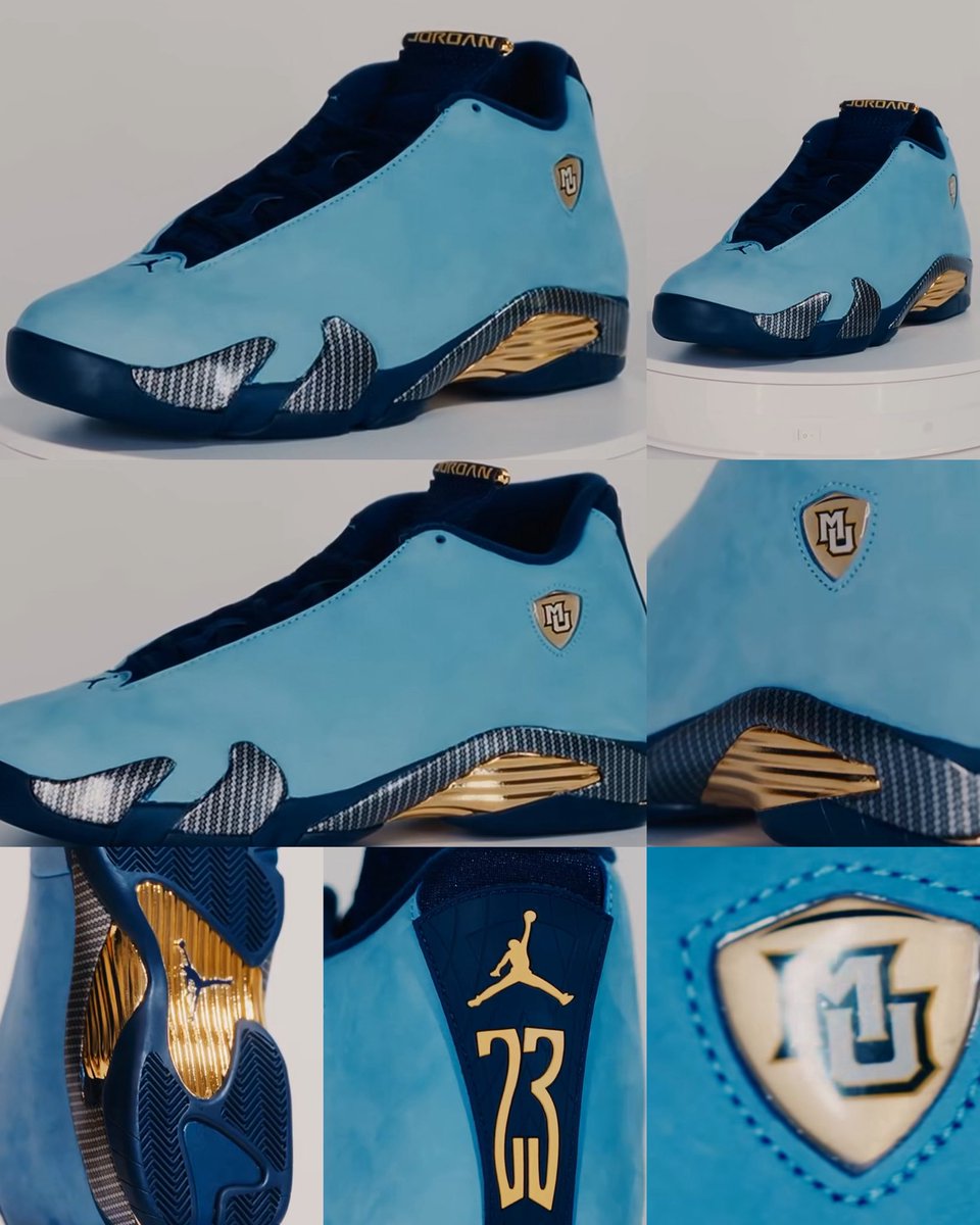 zSneakerHeadz's tweet image. FIRST LOOK: 2026 “Marquette” Air Jordan 14 PE 🧊🏆

📸: @MarquetteMBB