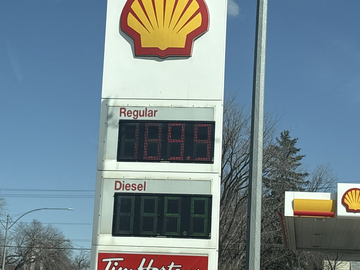 miaholoway's tweet photo. Gas prices are rising again in Saskatoon and people I’ve talked to say they are starting to cut back on every day spending to budget for gas 

@CKOMNews @CJMENews https://t.co/SwZaXBKgJ9