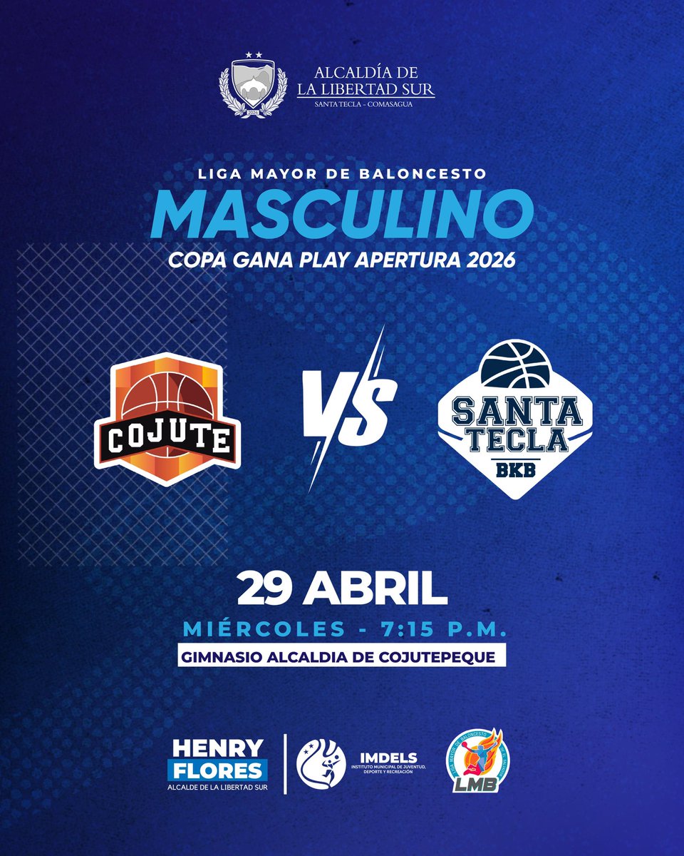 ⚡️¡GAME DAY!⚡️ 🔥🏀

Está noche visitamos a Cojute B.C. y buscaremos la victoria.🔝

🏟️ Gimnasio Alcaldia de Cojutepeque.
🕢 7:15 p.m.

¡VAMOS EQUIPO! 🙌🏻🔵⚪️