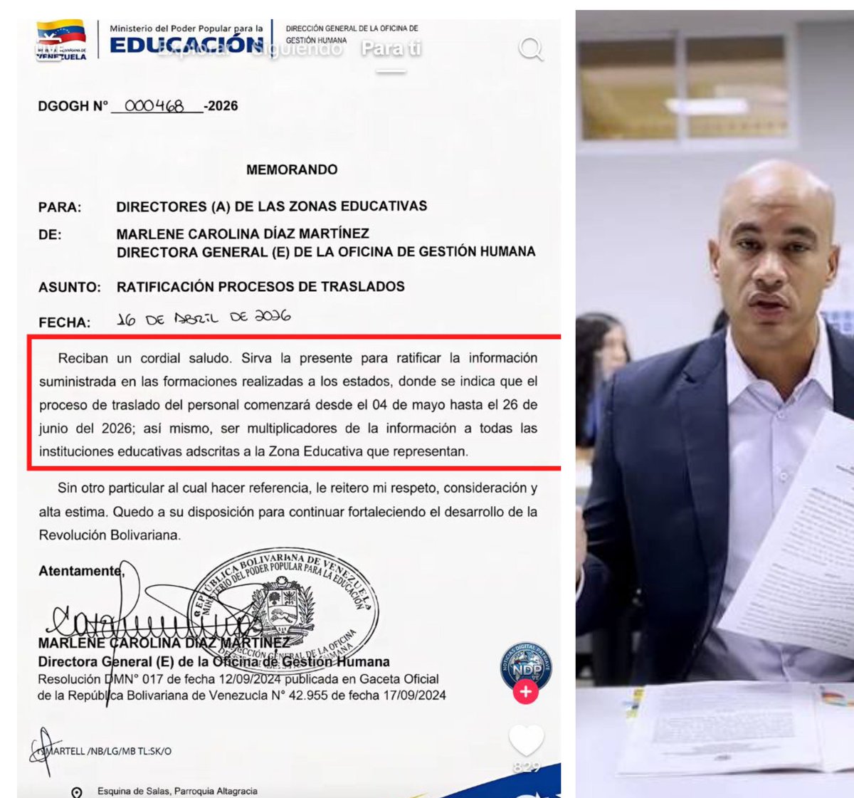 ¡El país está liquidado en su educación! Aunque hayan dejado atrás las consignas ideológicas de "patria, socialismo o muerte", no hay manera de avanzar con un malandro como Héctor, quien no tiene nociones de la educación ¿A quién se le ocurre realizar más de 25 mil traslados