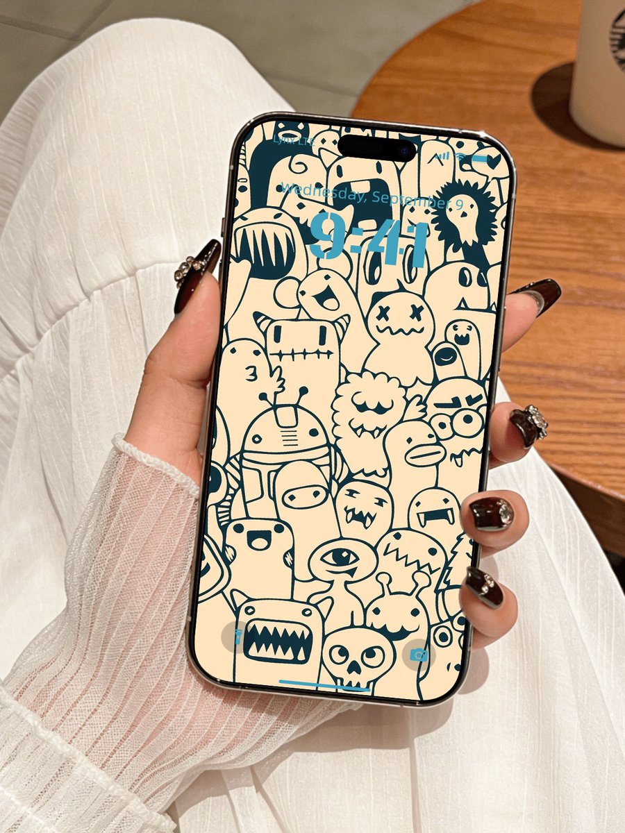 lynxchizzy's tweet image. My screen is basically a tiny monster party 👾✨
#Lockscreen #Doodles