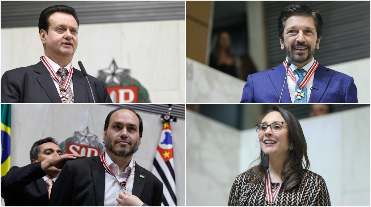 A Alesp impulsionou as homenagens no mandato atual: o Colar de Honra ao Mérito Legislativo já supera em 66% a soma dos dois mandatos anteriores. Kassab, Valdemar, Carlos Bolsonaro e Ricardo Nunes estão entre os agraciados pela base de André do Prado.

g1.globo.com/sp/sao-paulo/n…