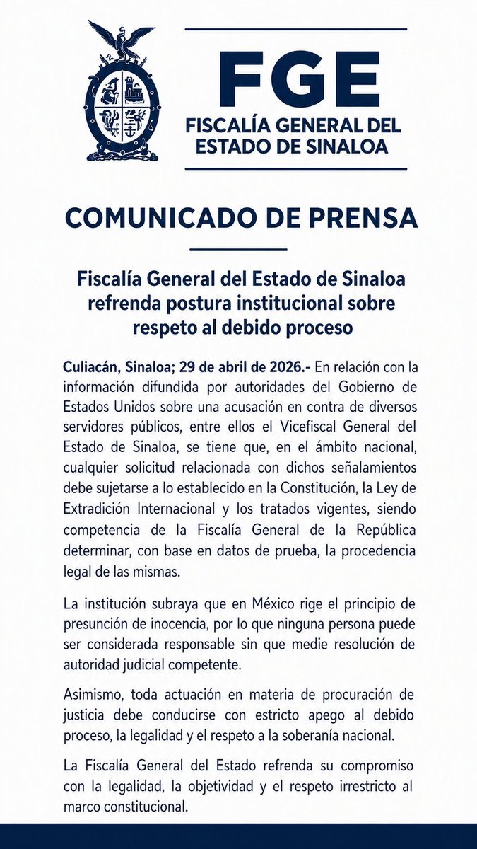 Fiscalía General del Estado de Sinaloa tweet media