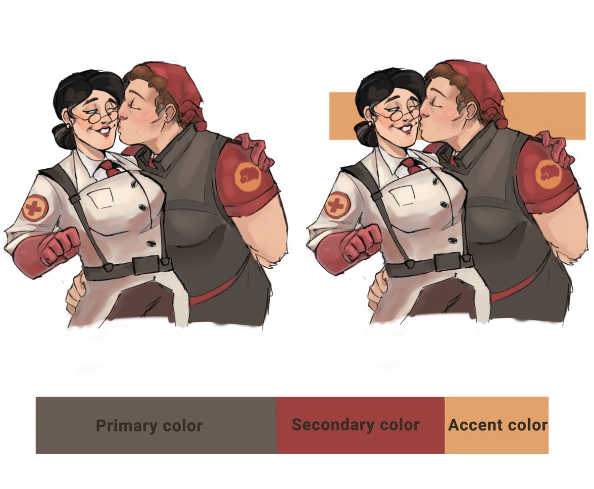 rustlingpapers's tweet image. Actually  there’s no secret to why the "square background" looks so good
It’s the 60/30/10 rule
Usually the accent color serves as the background
Well at least that’s how it works with my art
Yellow square team🗣️🗣️🗣️🗣️🗣️ 
#TF2 #Dst