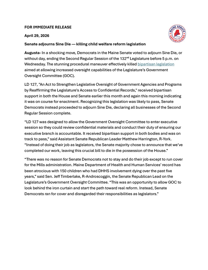 Maine Senate Republicans tweet media