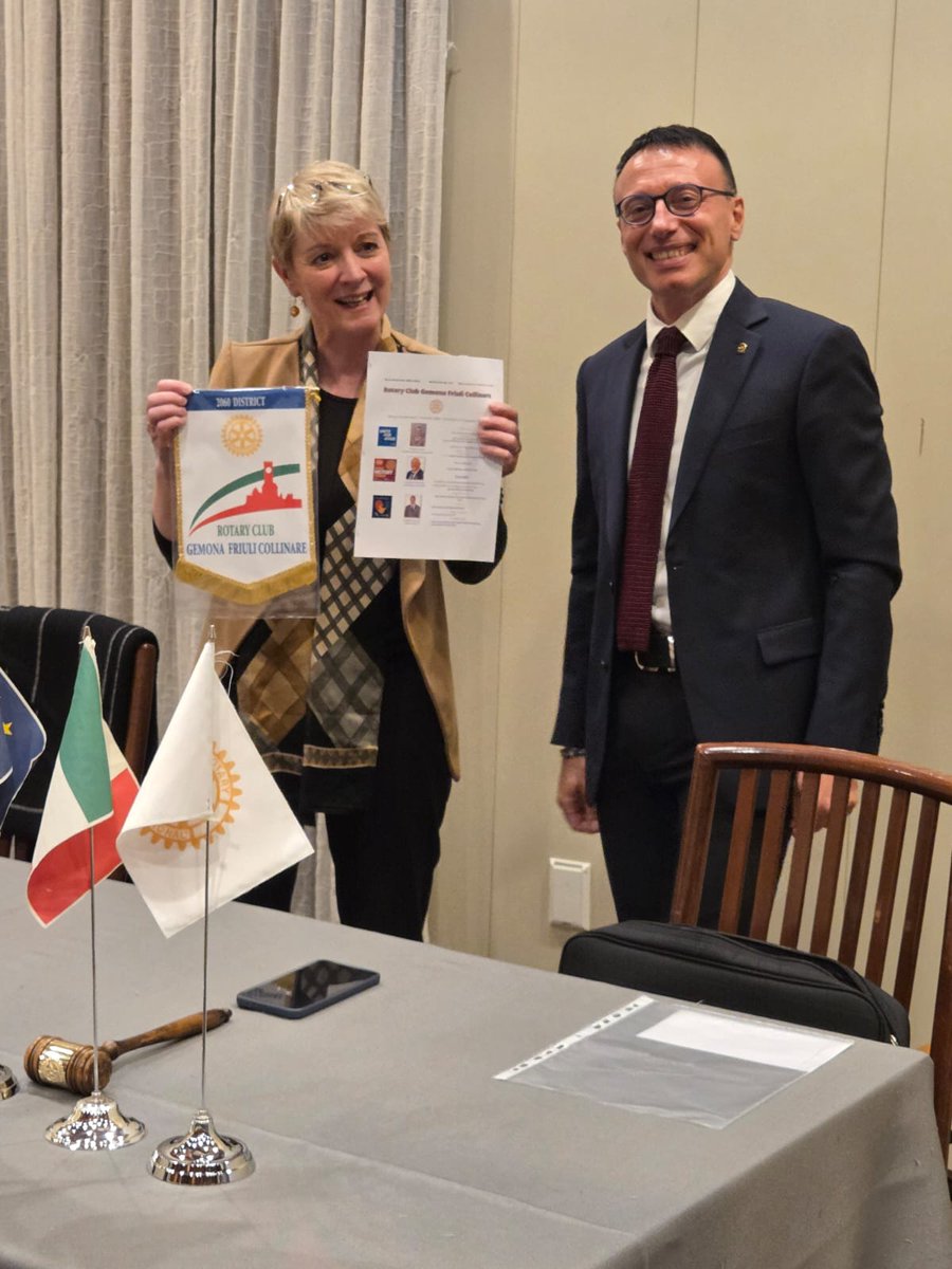 RotaryGemonaFC's tweet image. La dott.ssa Mansutti,ospite del Club il 28 aprile 2026,ha ringraziato il RC GemonaFC per il supporto alle famiglie dal 2021,sottolineando che i fondi non sono donazioni ma strumenti per rafforzare un welfare condiviso con effetto moltiplicatore sul territorio
 #RCGemonaFC #Rotary