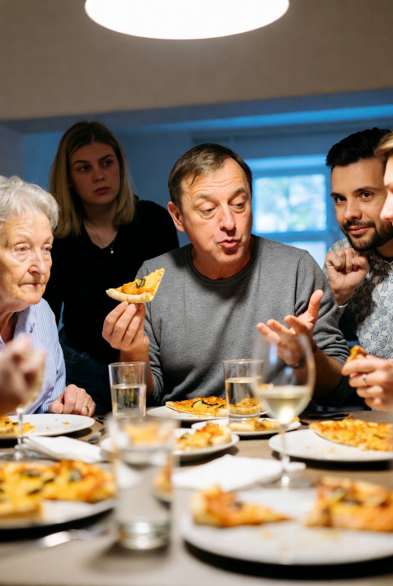 teraristkiller's tweet photo. Saw something earlier and it hit me—how's it that every family gathering ends up with someone trying to convince everyone pineapple belongs on pizza? I mean, we’re really digging deep into the pizza debate here. https://t.co/4EKze0pcLM