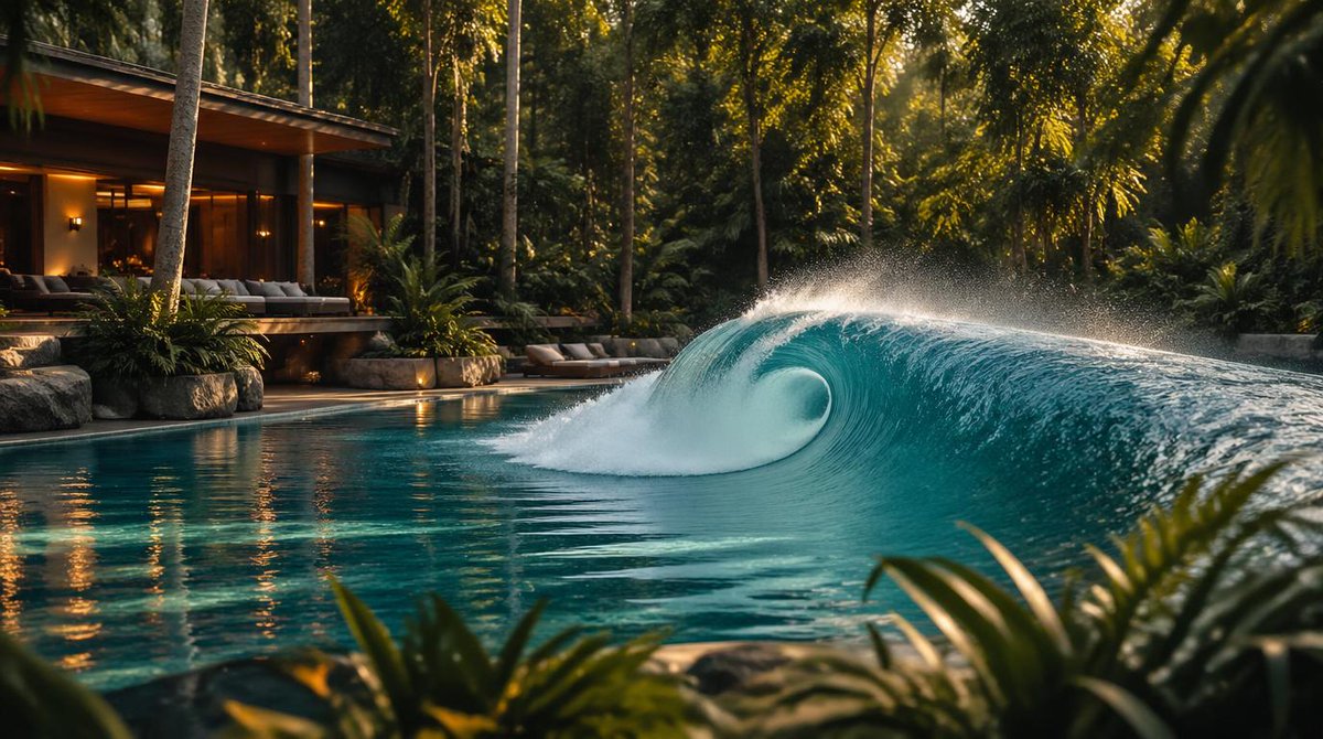 surfreportbr's tweet image. Entre a floresta e o design moderno, nasce a onda perfeita 🌊🌿

Um quintal que parece sonho: natureza, silêncio e um tubo cristalino quebrando só pra você.

#Surf #WavePool #PiscinaComOndas #SurfLife #SurfVibes #PerfectWave #BackyardDream #Natureza #LuxurySurf #SurfTechnology