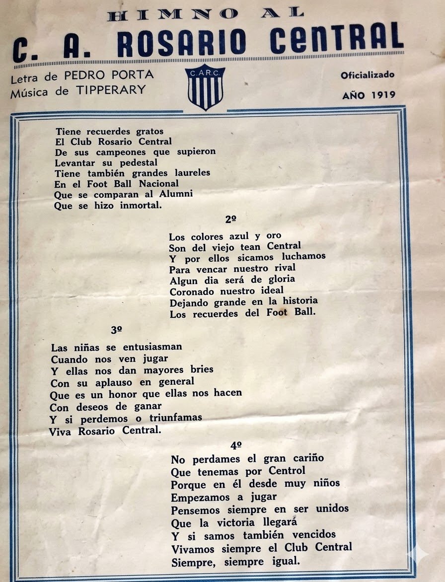 La primera canción que identificó a nuestro club es más que centenaria. En enero de 1920 Central salió campeón ganandole una final a Newell's y en el festejo realizado en el bar de Fuggini se estrenó una marcha escrita por el ferroviario José Porta.➡️
youtu.be/rsgtuaYIqb4?si…
