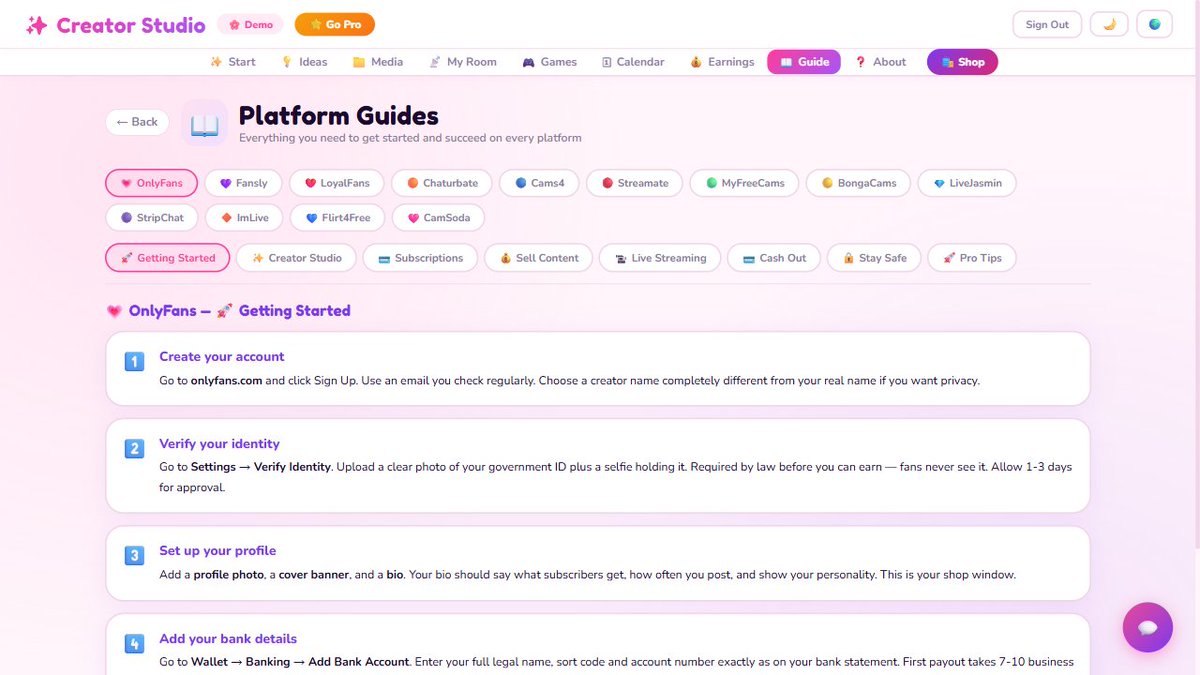creatorstudio79's tweet photo. finally found an app that actually explains how each platform works — OnlyFans, Chaturbate, Fansly, all of them. getting started, earning, cashing out. it's all there

https://t.co/O5uyxaDNYf #OnlyFans #CreatorTips https://t.co/oDT1IEzR9k