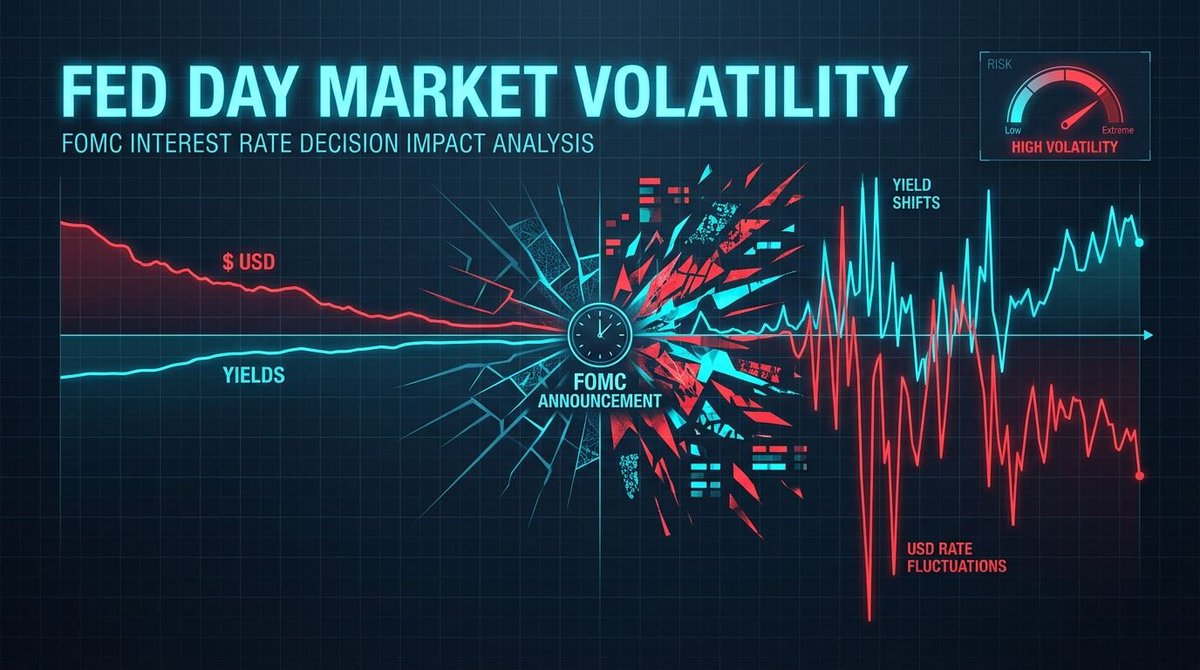 RisksVision's tweet photo. Market Pulse: Fed Day volatility is here.

🔹 Event: Fed Interest Rate Decision
🔹 Driver: FOMC Policy Statement &amp; Presser
🔹 Impact: Expect high volatility in USD and yields.

📊 Detailed economic events on [https://t.co/OiEgMwInwo]

#FOMC #Trading https://t.co/XoLC0P6s6n