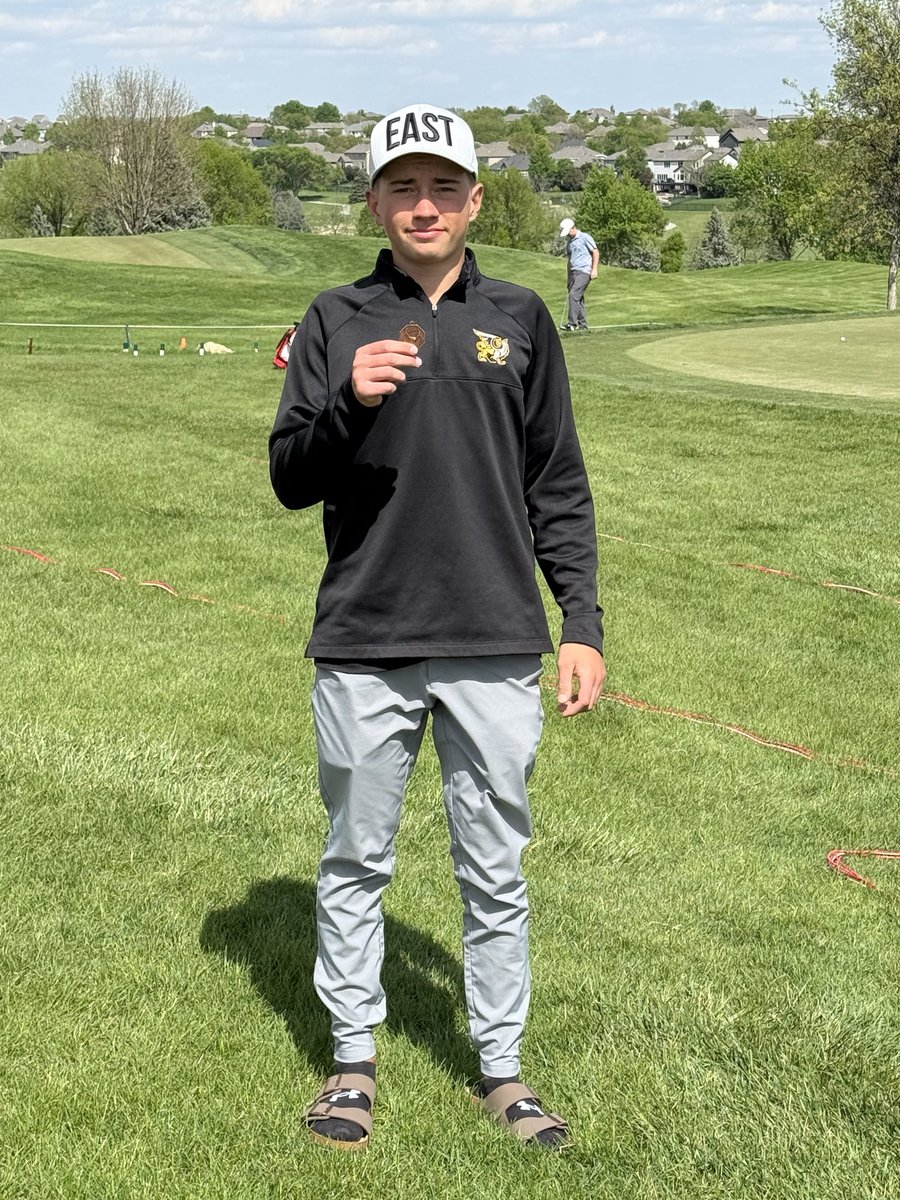 GretnaEastBGolf's tweet photo. GE boys shot a 315 today at Indian Creek GC finishing 4th at the Elkhorn Invite! One individual medal: 
🏅 Gavin Pedersen 75- 7th place https://t.co/MRJHf9glra