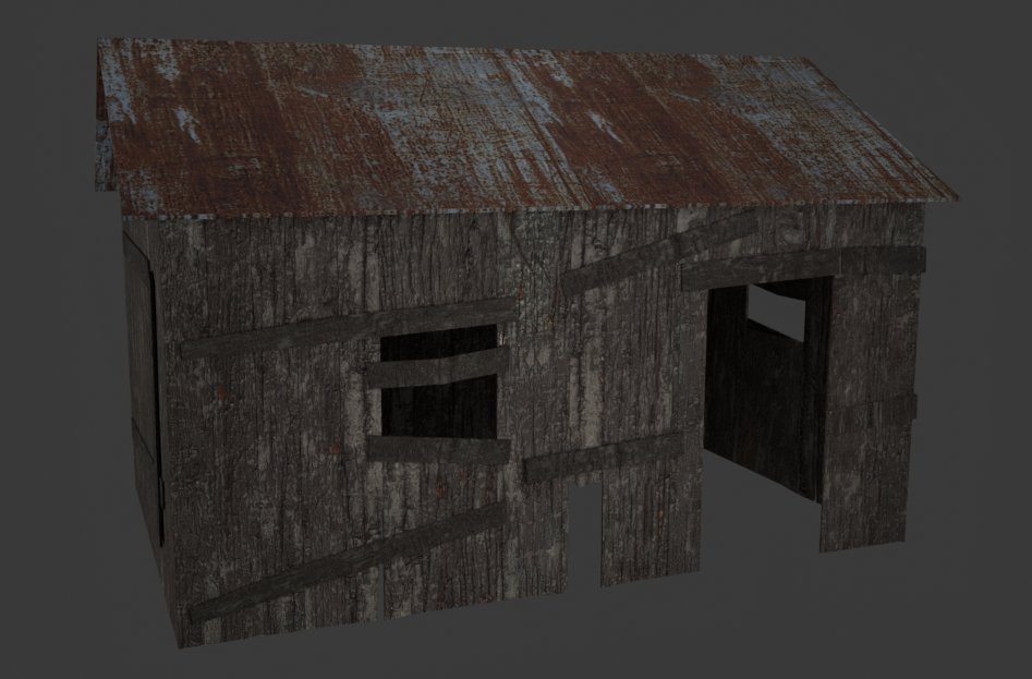 ErickEditooor's tweet photo. This is my first textured model I made in Blender. It was an attempt to recreate the second house from Resident Evil 4 (2005). It was really fun I learned how to model wooden planks :) https://t.co/yCEOBBBiND