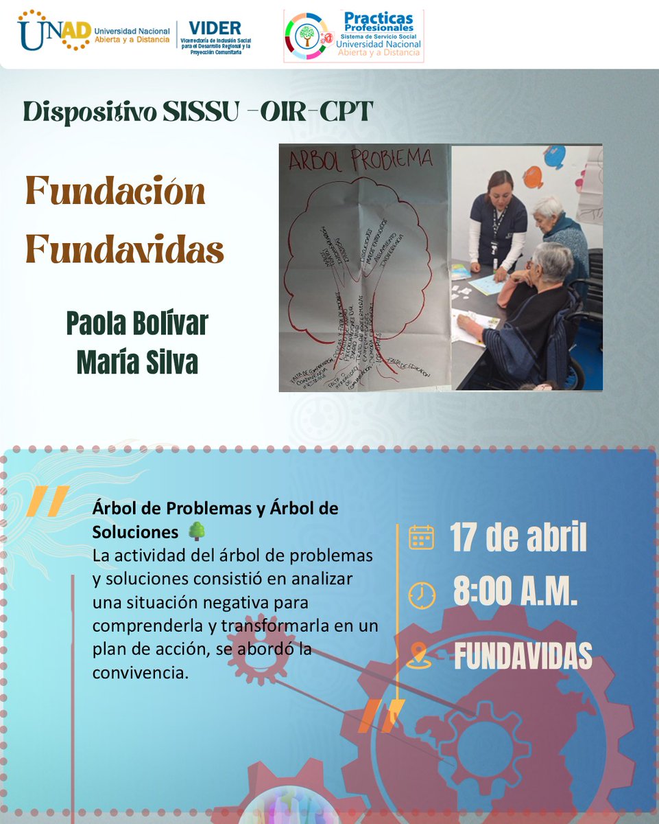 LuzAngelasu's tweet photo. @ElOIRdelaRegion @ECAPMAZOCC @ECBTIUnadCaribe @UniversidadUNAD @UNAD_ZCBC @UNAD_ZCBOY @unad_zcsur @UNAD_ZonaSur @unadzao #VIDER_UNAD #TejiendoSolidaridadTerritorial #SISSUZonaCentroBogotáCundinamarca#PrácticasSISSUImpactandoComunidades En FUNDAVIDAS desarrollamos la actividad Árbol de Problemas y de Soluciones, un espacio participativo donde identificamos retos y construimos caminos positivos. https://t.co/3fAGaf0FLm