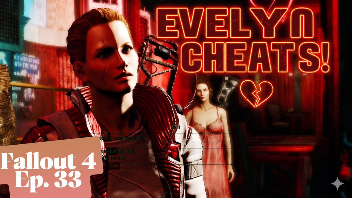 GreyNonGaming's tweet photo. Evelyn went and did it. She and Ellen leave Heather behind and go to the Red Light District in Diamond City. Plus, lots of action as we continue to clean-up the quest log before heading back to Far Harbor.  We're on YT and all major pod platforms.
https://t.co/QYr4nhcqy4 https://t.co/NXYEPGKFaB