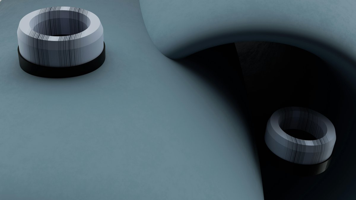 sightdrop's tweet image. Beyond the edge, a quiet hum beckons. Soft, sculpted planes of grey-blue flow into an inky chasm, watched by two lone metal eyes. They've found the way down.

📸 Steve A Johnson #Ai #Visual