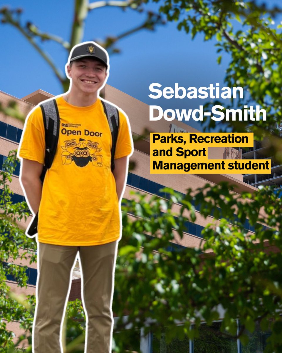 ASUCommunities's tweet photo. Meet Sebastian Dowd-Smith, a Parks, Recreation and Sport Management student at the School of Community Resources and Development. Swipe to learn about Sebastian's passion for sports! https://t.co/u4S7jvmrik