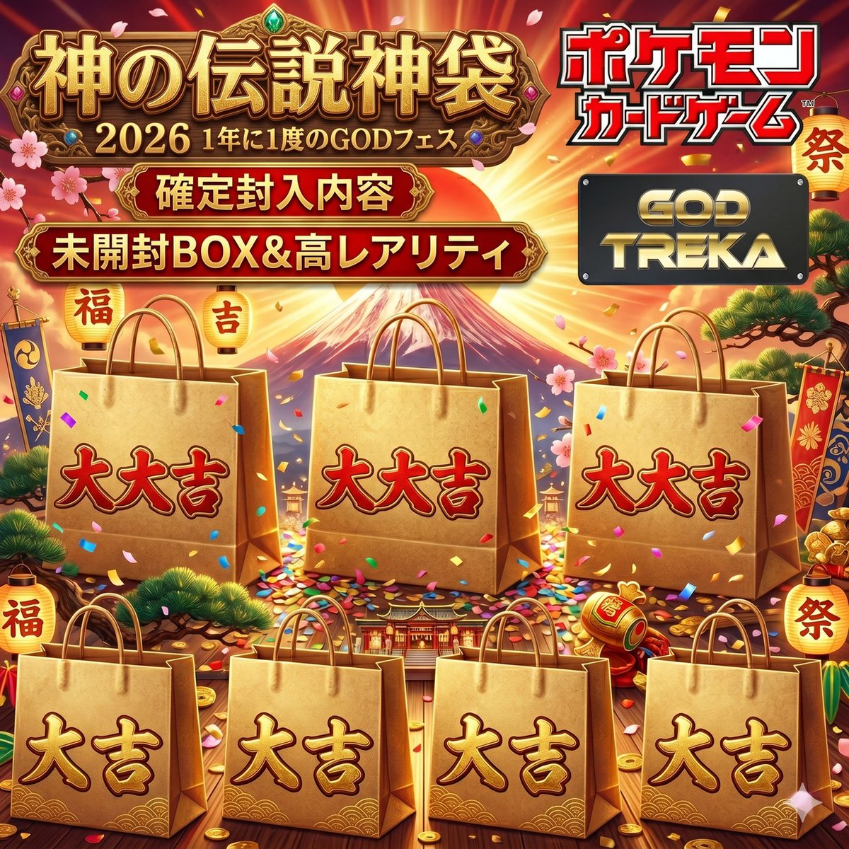 TCGgodtoreka's tweet photo. リポストで毎月末にプレゼント当たるチャンス🎁

🔥販売開始🔥

ポケカ「最強伝説神袋」販売開始🔥
未開封商BOXと高レアリティカードが確定封入！

↓ご購入はこちら↓
https://t.co/0jsExW86Wp https://t.co/D4cfJ1I0Vq