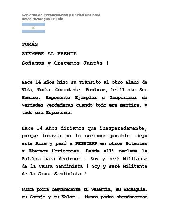Canal6Nicaragua's tweet photo. ✊ TOMÁS, SIEMPRE AL FRENTE, SOÑAMOS Y CRECEMOS JUNT@S! ❤️🖤 https://t.co/taGNT7YRh1