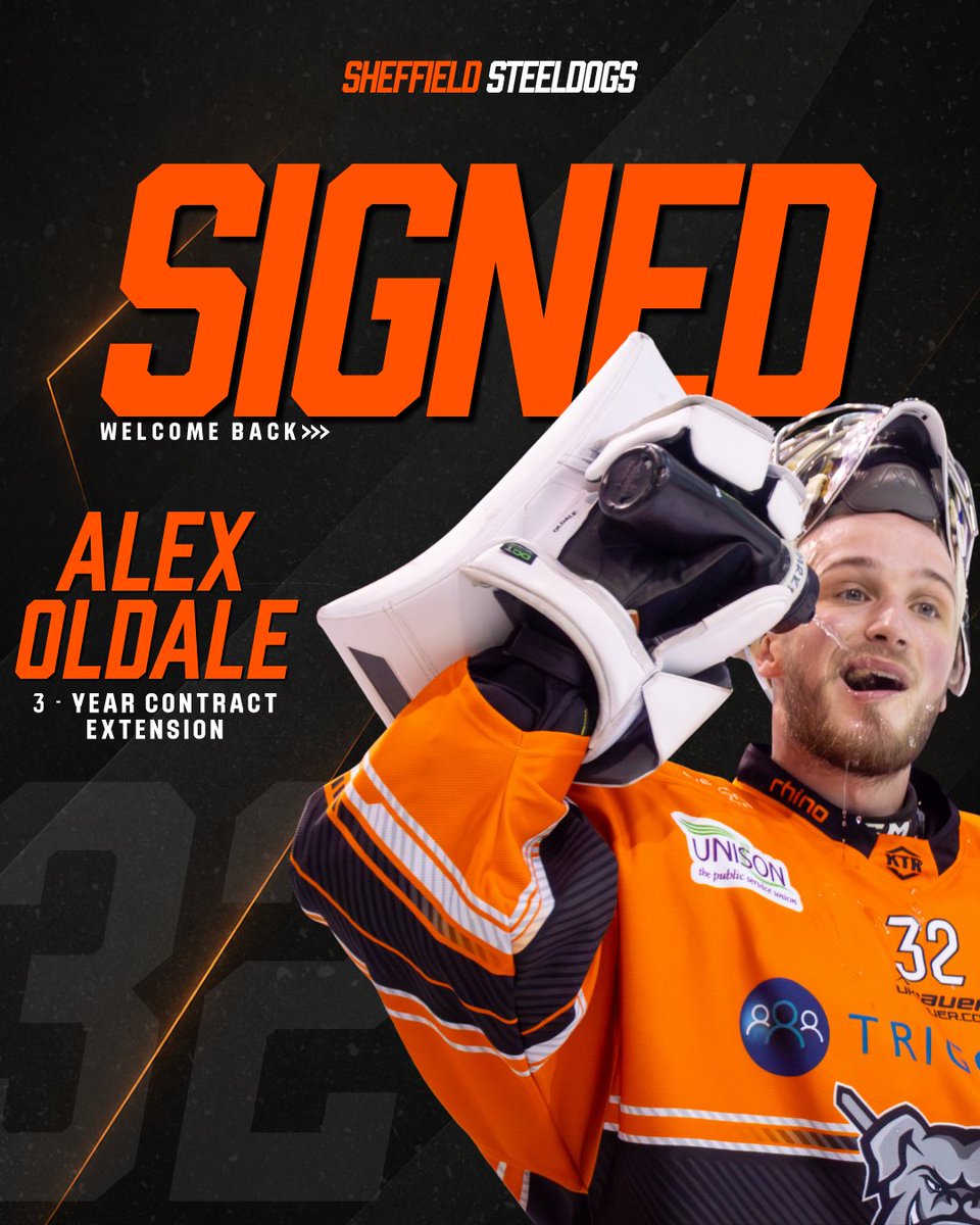 🐶✍️| The Sheffield Steeldogs are delighted to confirm that Alex Oldale has signed a new three-year agreement with the club ahead of the 2026/27 season.

Read more: steeldogs.co.uk/future-secured…

#SteeldogsHockey