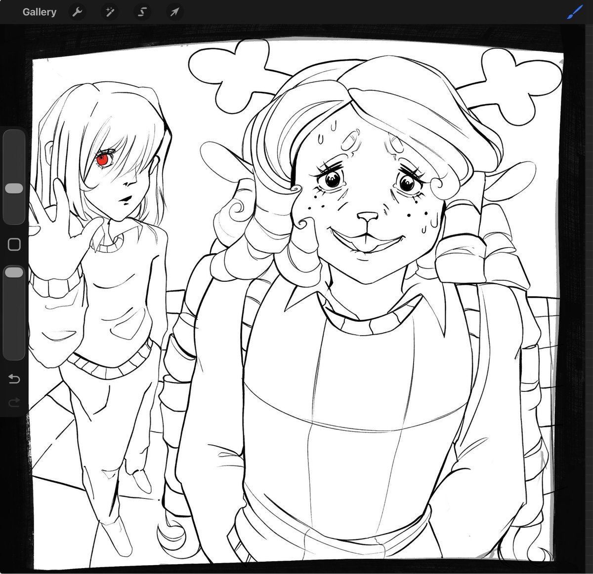 yall wont believe it i'm drawing kriselle
