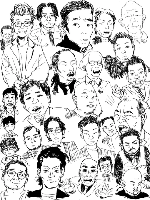 毎日寝る前にちょっとずつ描いた芸人さんの似顔絵集。 