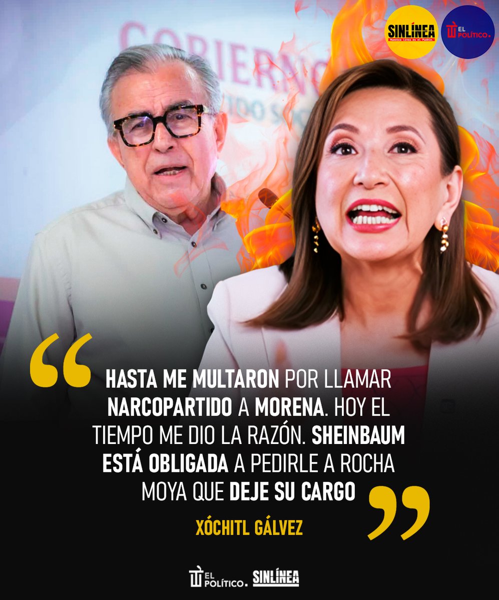 ¿Cómo hacer que todo se trate de mí? 🙄

🔴 #XóchitlGálvez (<a href="/XochitlGalvez/">Xóchitl Gálvez Ruiz</a>) celebró "tener razón" y exigió a #Sheinbaum (<a href="/Claudiashein/">Claudia Sheinbaum Pardo</a>) que separe a #RochaMoya (<a href="/rochamoya_/">Rubén Rocha Moya</a>) de su cargo para que lo investiguen 🔍 | ¿Qué opinas? 🤔