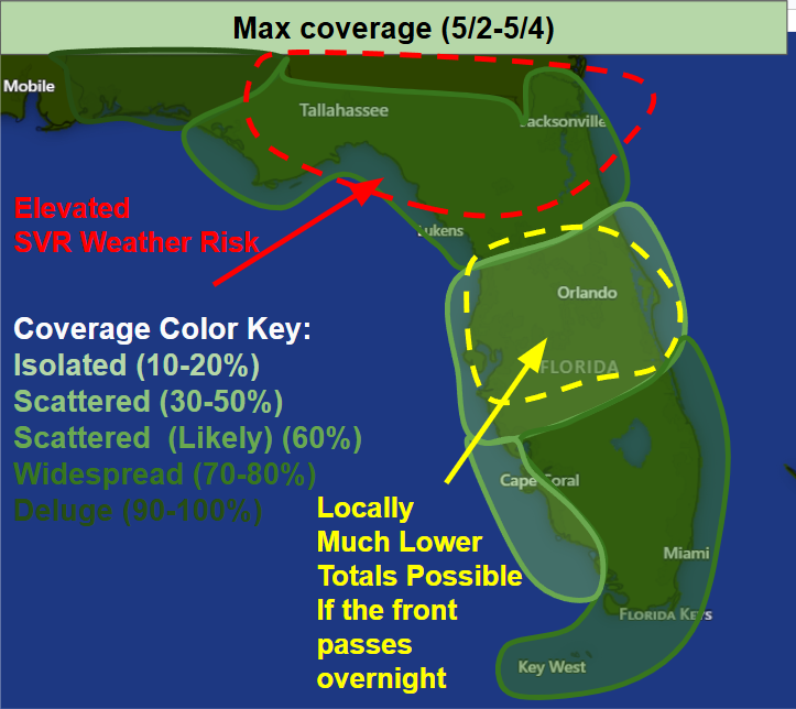 alextropicalwx's tweet image. A tricky pattern is on the horizon for #Florida. There remains a lot of uncertainty, but a good soaking is expected for the panhandle and NFL, whereas recent model trends have the Central metro areas having much less due to frontal passage overnight. My thoughts below. #flwx