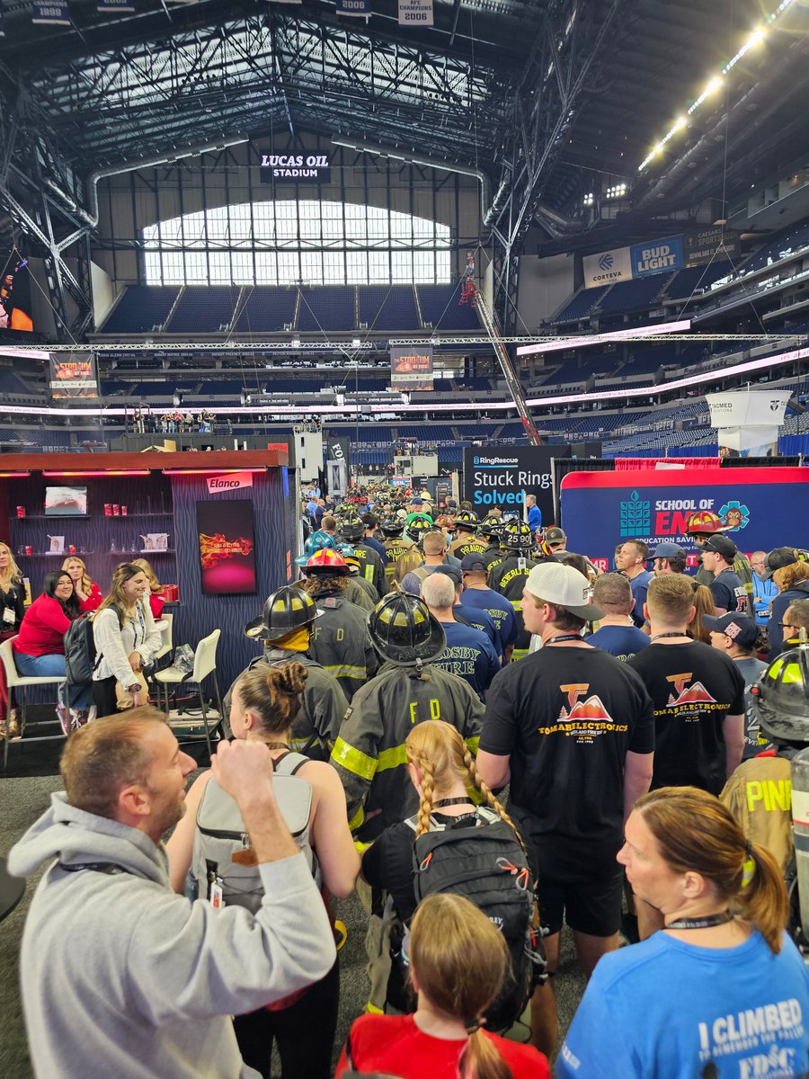 ReadyRack's tweet photo. While most were breaking for lunch at #FDIC, our very own VP Jesse Moy was at Lucas Oil Stadium taking on the 9/11 Memorial Stair Climb. It was a moving tribute to the brave men and women of FDNY, and we couldn’t be prouder to have Jesse representing the Ready Rack/Groves team in such a meaningful way. Check out the highlights from his climb below!
@FDICevent #FDIC2026