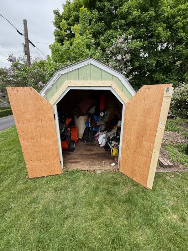 LoyalConstr's tweet photo. Shed Door Replacements 
484.561.2627
#Handyman #Homeimprovement https://t.co/qf6gjvIn8g