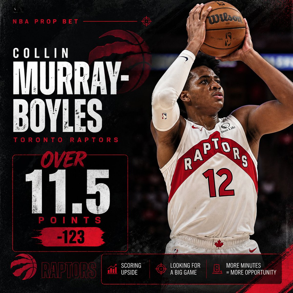 BlueprintT78204's tweet photo. Free NBA Player Prop | 4/29

Collin Murray-Boyles o11.5 Points (-123)

#SportsBetting #GamblingX #NBA #WeTheNorth #BettingTips #SportsPicks #TheBlueprint https://t.co/UC8dtxF1e8