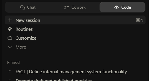 jircdeveloper's tweet photo. @claudeai
Very good improvements to the app tabs, really helpful!
I’ll continue sharing enhancements I think would be nice to have:
- Ability to reorder the project list
- Project actions: hide and remove
- Include Claude Code CLI plugins https://t.co/DWlOoJlNGf