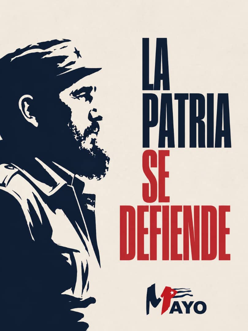 Este 1ro de Mayo celebramos la unidad y el patriotismo de Cuba. Como Maceo en Baraguá, no aceptamos "paz" sin independencia; evocamos a Martí en Los Pinos Nuevos y defendemos, en el centenario de Fidel, su concepto de Revolución. 

¡Patria o Muerte! 
¡Venceremos!
