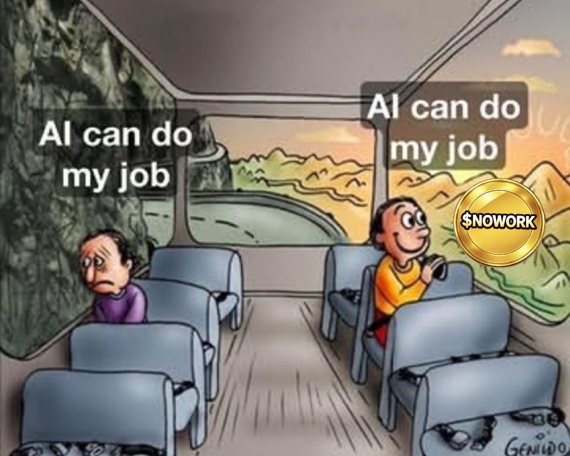 thenoworkcoin's tweet photo. Tomorrow work again 🥲
Next week work again 😭
Next year work again 💀
Until AI finally says: I got this. 
That day can’t come fast enough 😴📈 https://t.co/9JZGQy9VHw