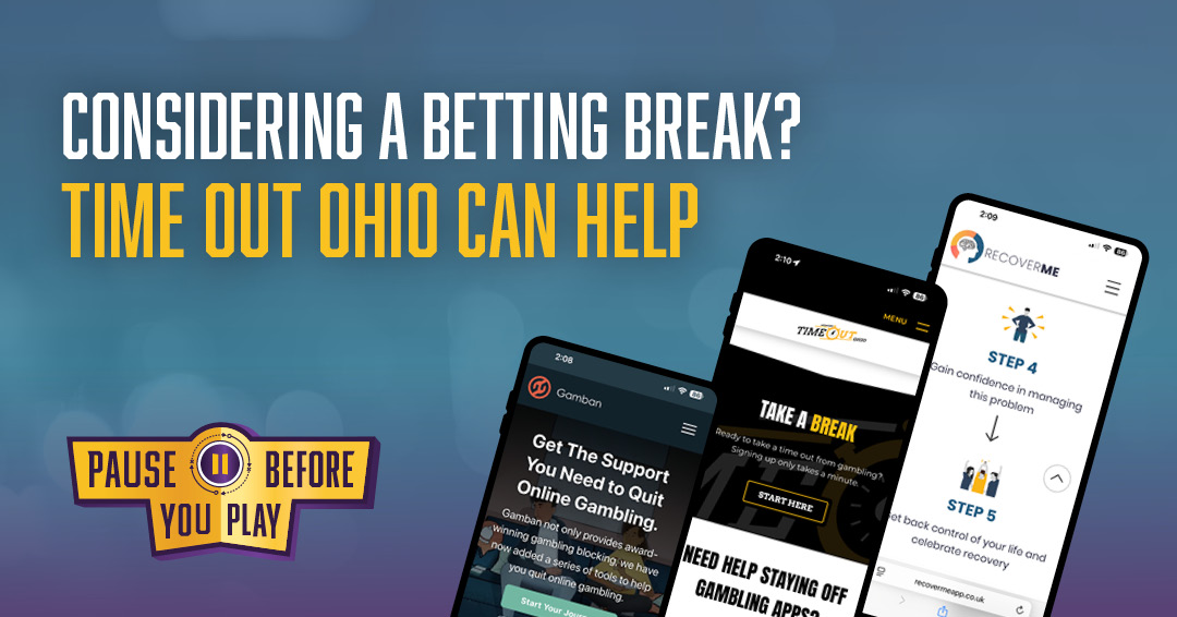 PBYP_OH's tweet image. If you’ve considered taking a break from #sportsbetting or #gambling, but could use support — Time Out Ohio can help you set limits on gambling in Ohio’s casinos, racinos, and sports gaming for a duration of your choice. Or, try out @gamban, GamFin, and @recovermeapp1  for some
