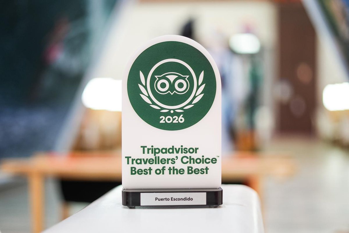 ContraProMx's tweet image. 🏆🏆Destaca #PuertoEscondido en el ranking mundial de #Tripadvisor

#Acapulco de Juárez, Gro. 29 de abril de 2026.- Puerto Escondido fue reconocido por los Travellers’ Choice Awards Best of the Best 2026 de la plataforma Tripadvisor, como el quinto lugar de destinos en tendencia