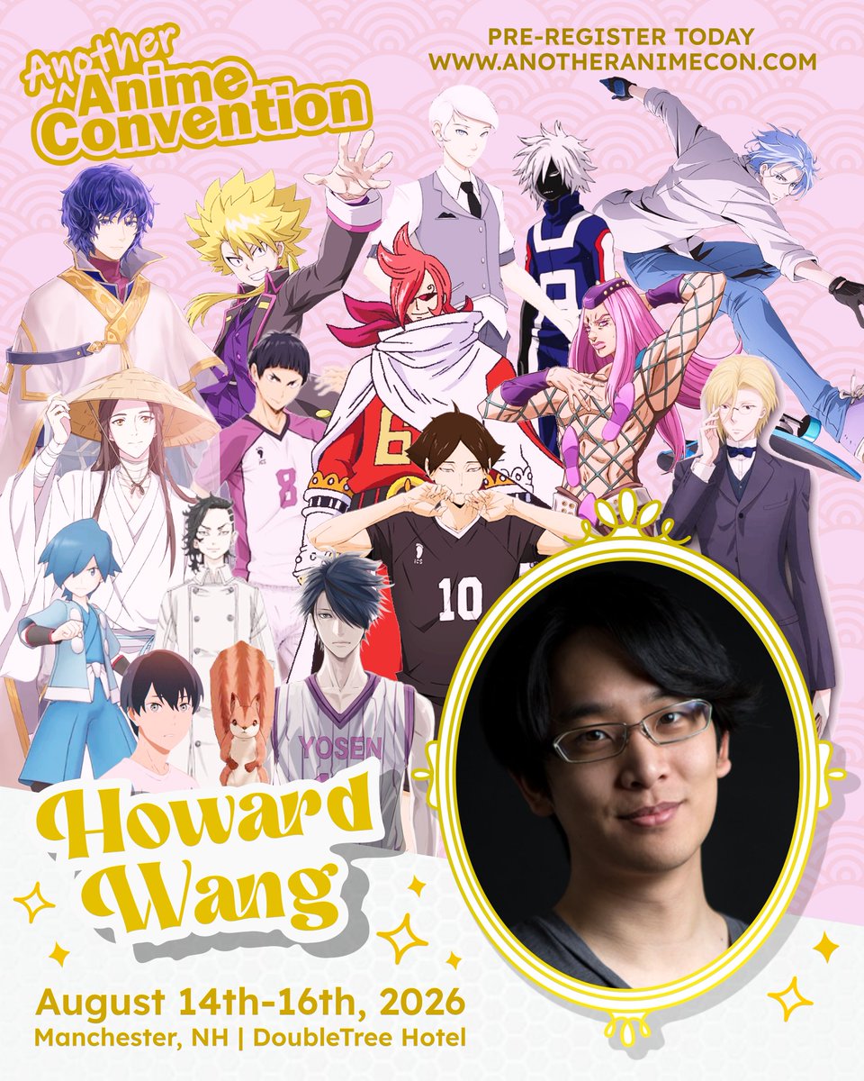 anotheranimecon's tweet photo. Please Welcome Howard Wang to #AAC2026!

Howard Wang is a versatile talent in the entertainment industry, seamlessly blending his skills as a voice actor, ADR director, and script adapter. 

Learn more about Howard Wang at https://t.co/Fq3zS6fPgQ
@TheHowardWang @PowellTalent https://t.co/26ZP9CGpeL