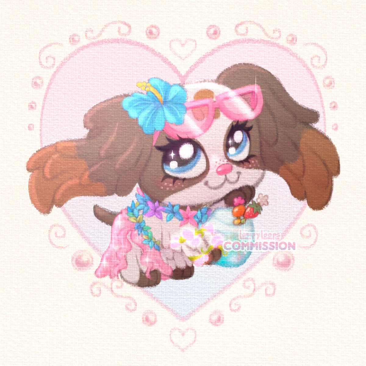 lompyloops's tweet photo. commission for @/auntielps (ig) 🐚🍹🌸

#lps #lpsspaniel https://t.co/dMMzFsZ3v0